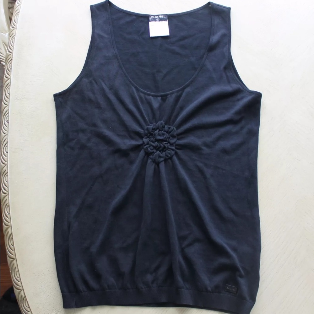 Chanel Camellia Flower Tank Top